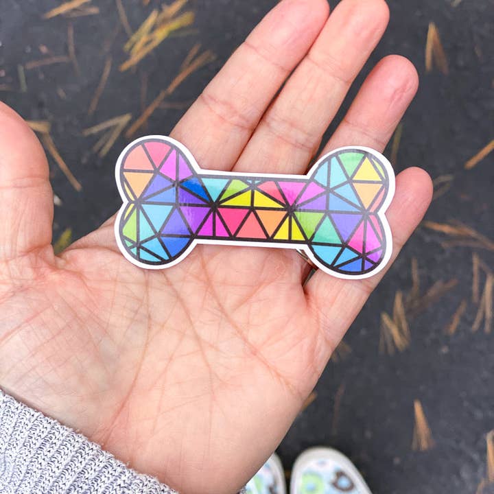 Stone Donut Design, LLC - Wholesale Sticker - Gem Dog Bone Vinyl Sticker
