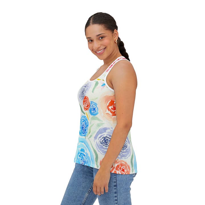 Top de Alças com Estampa Floral de Bouquet Bonito por atacado de Oceane's Echo