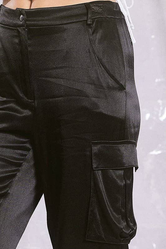 ILLA ILLA - Wholesale Pants - Women's - Satin Cargo Pants17