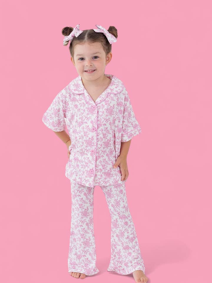 Dream Big Little Co. - Wholesale Top & Pant Set - Kids - ROSEWOOD TOILE DREAM GIRL'S FLARE SET