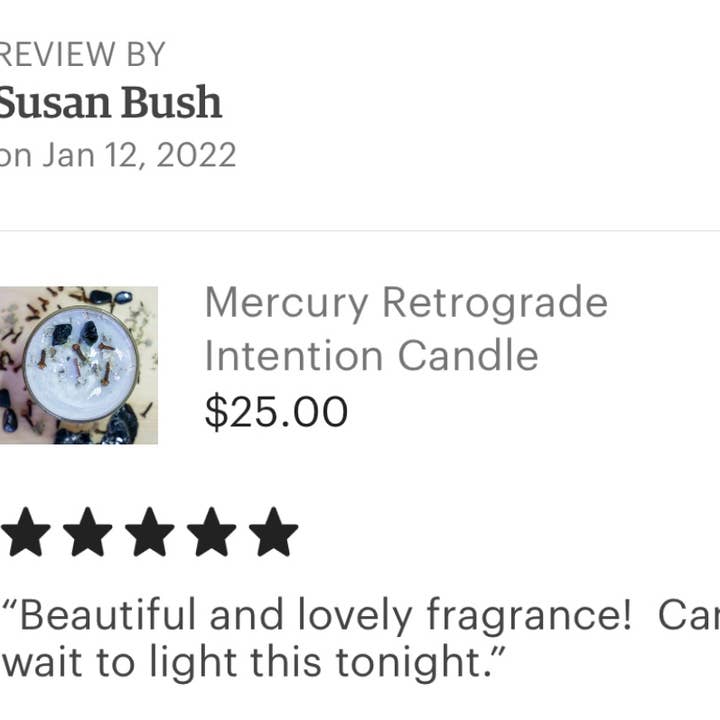 Ojo Luna Apothecary - Wholesale Jar/Filled Candle - Mercury Retrograde Intention Candle