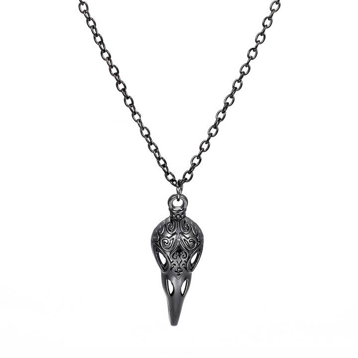 SALINA TRADING INC - Wholesale Pendant/Charm Necklace - Unisex Gothic Punk Skull Bat Wing Couple Necklace3