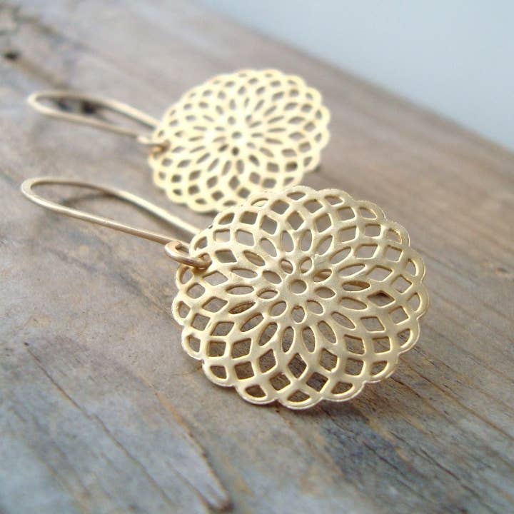 Fuchsia Bloom Studio - Vendita all'ingrosso Collana con ciondolo/pendaglio - Collana Mandala in oro Zen Jewelry