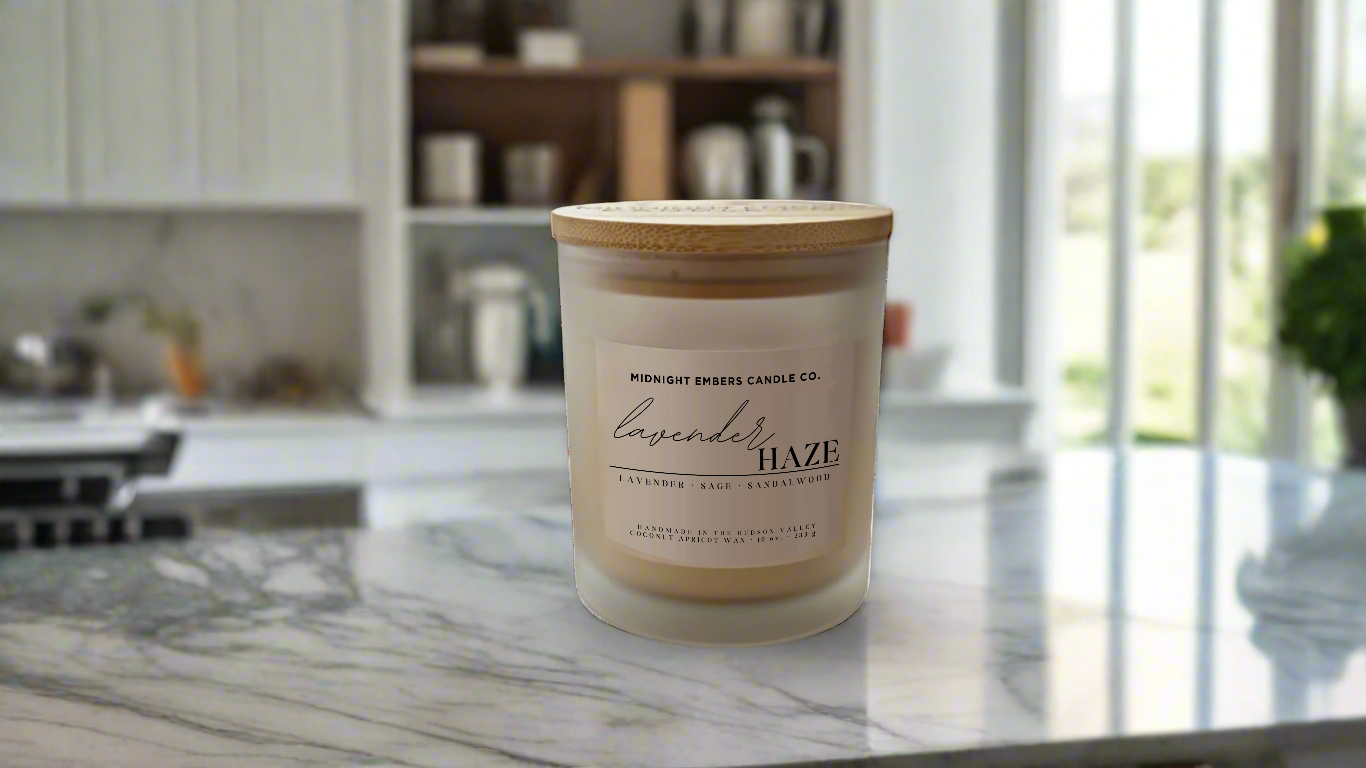 Midnight Embers Candle Co. - Wholesale Jar/Filled Candle - Lavender Haze 10 oz. Candle0
