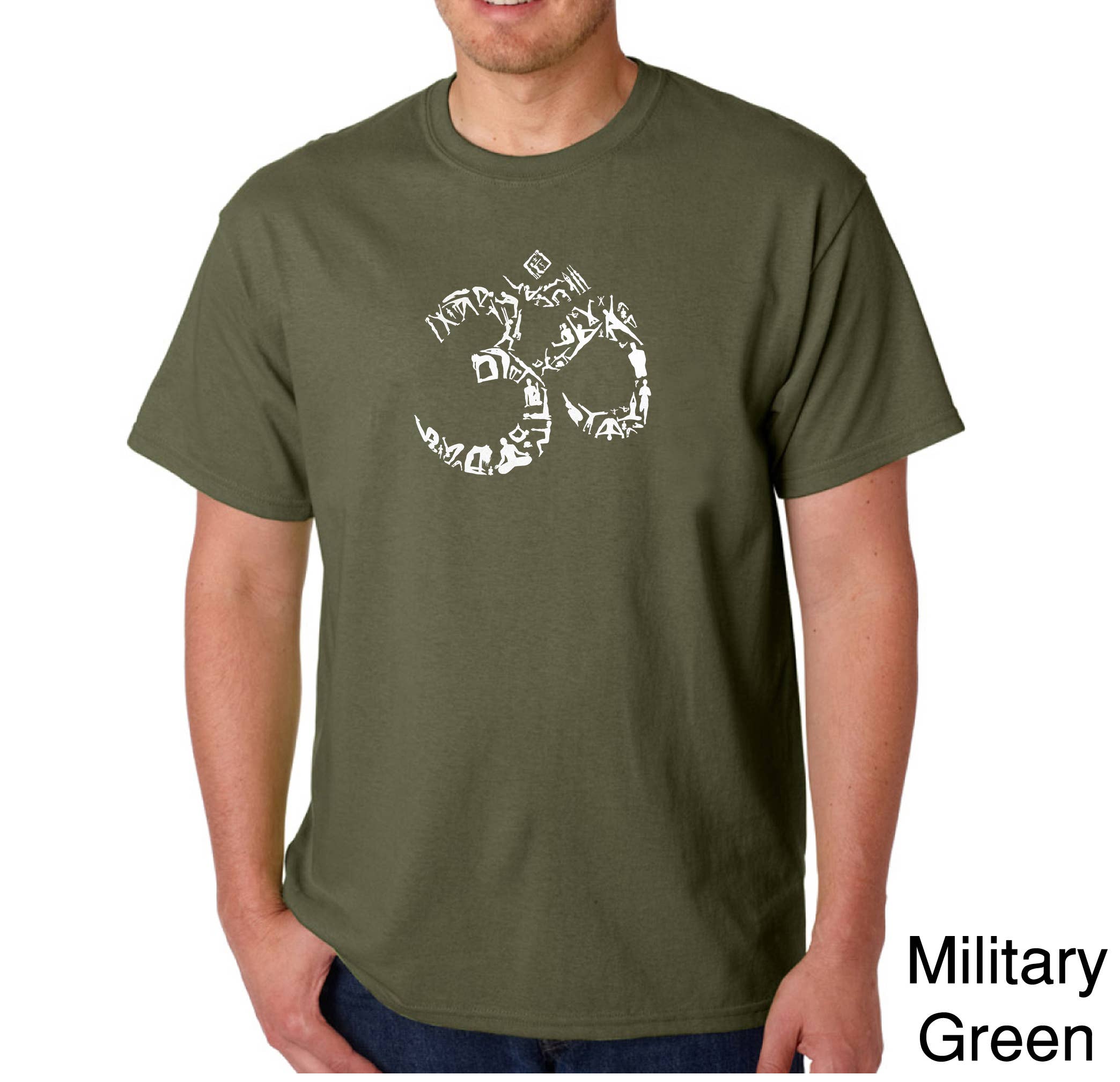 LA Pop Art - Wholesale Screen Printed T-Shirt - Men's - LA Pop Art Men's Word Art T-shirt - THE OM SYMBOL4