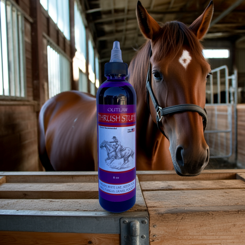 Outlaw Thrush Stuff – wholesale Horse conditioner/grooming aid – Thrush Treatment for Horses – Outlaw Thrush Stuff (8 oz)2