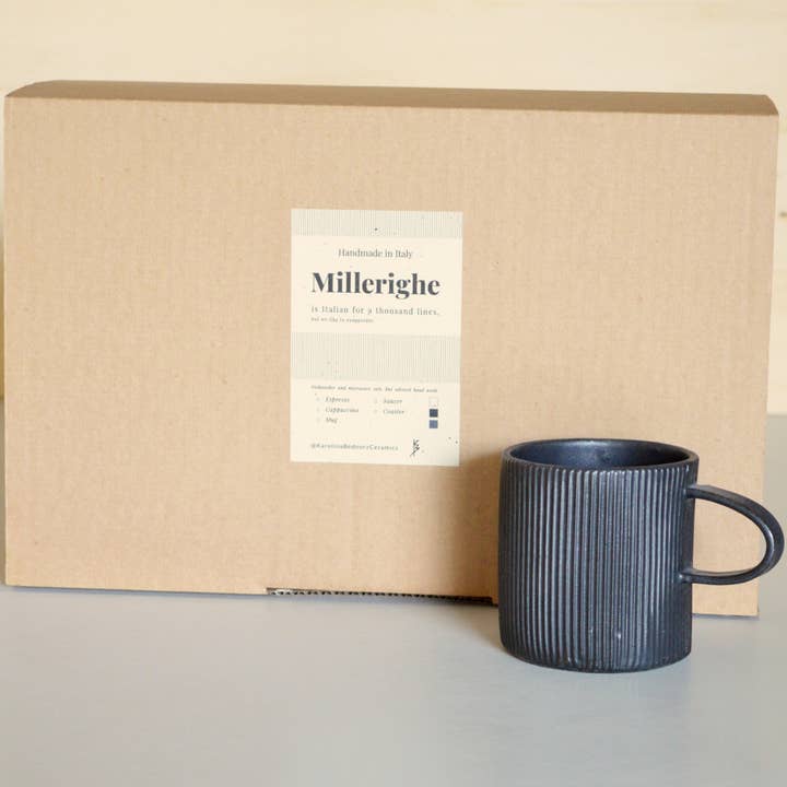 Karolina Bednorz Ceramics - Wholesale Coffee Mug - MILLERIGHE * CASE OF 8 * Ceramic Mug Handmade in Italy9