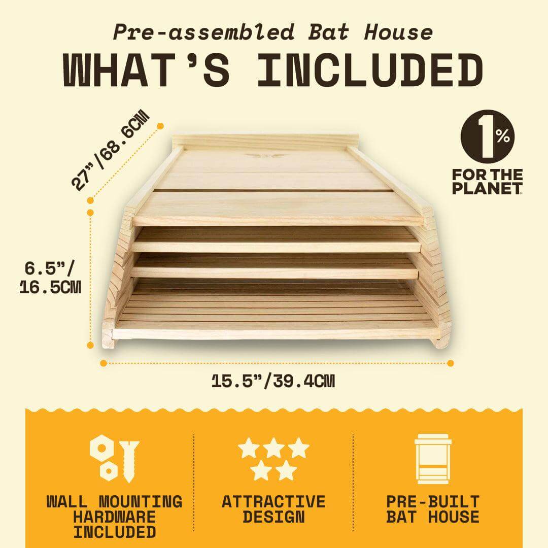 Big Bat Box – Großhandel Vogelhäuser – Drei-Kammer-Fledermaushaus – Premium-Zedern-Fledermauskasten (Zeder)2