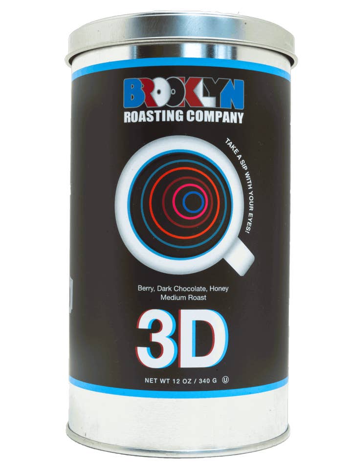 Brooklyn Roasting Company 3D Blend, Fair Trade Whole Bean Coffee 12oz Tin for wholesale by Brooklyn Roasting Company