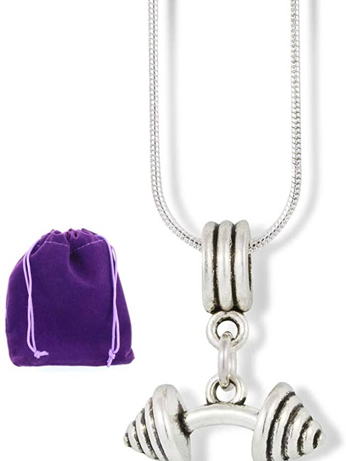 Colar com Halteres para Homem | Pingente de Levantamento de Peso Jewelry B por atacado de Dave The Bunny