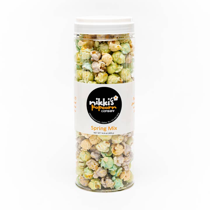 7 Cup Gift Jar - Spring Mix Popcorn for wholesale by Nikki's Popcorn Company