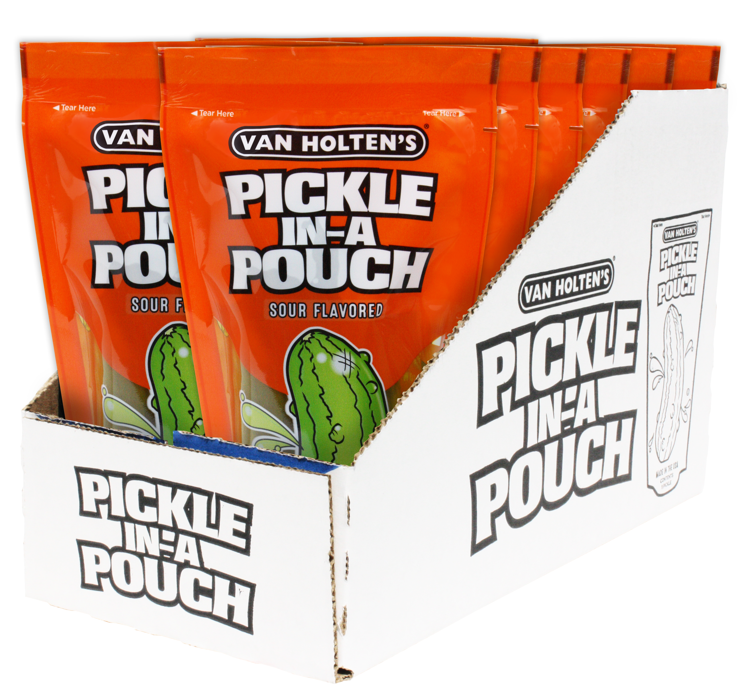 Van Holten's - Wholesale Pickled Vegetables - Van Holten's Large Sour Pickle-In-A-Pouch, 12ct Case2