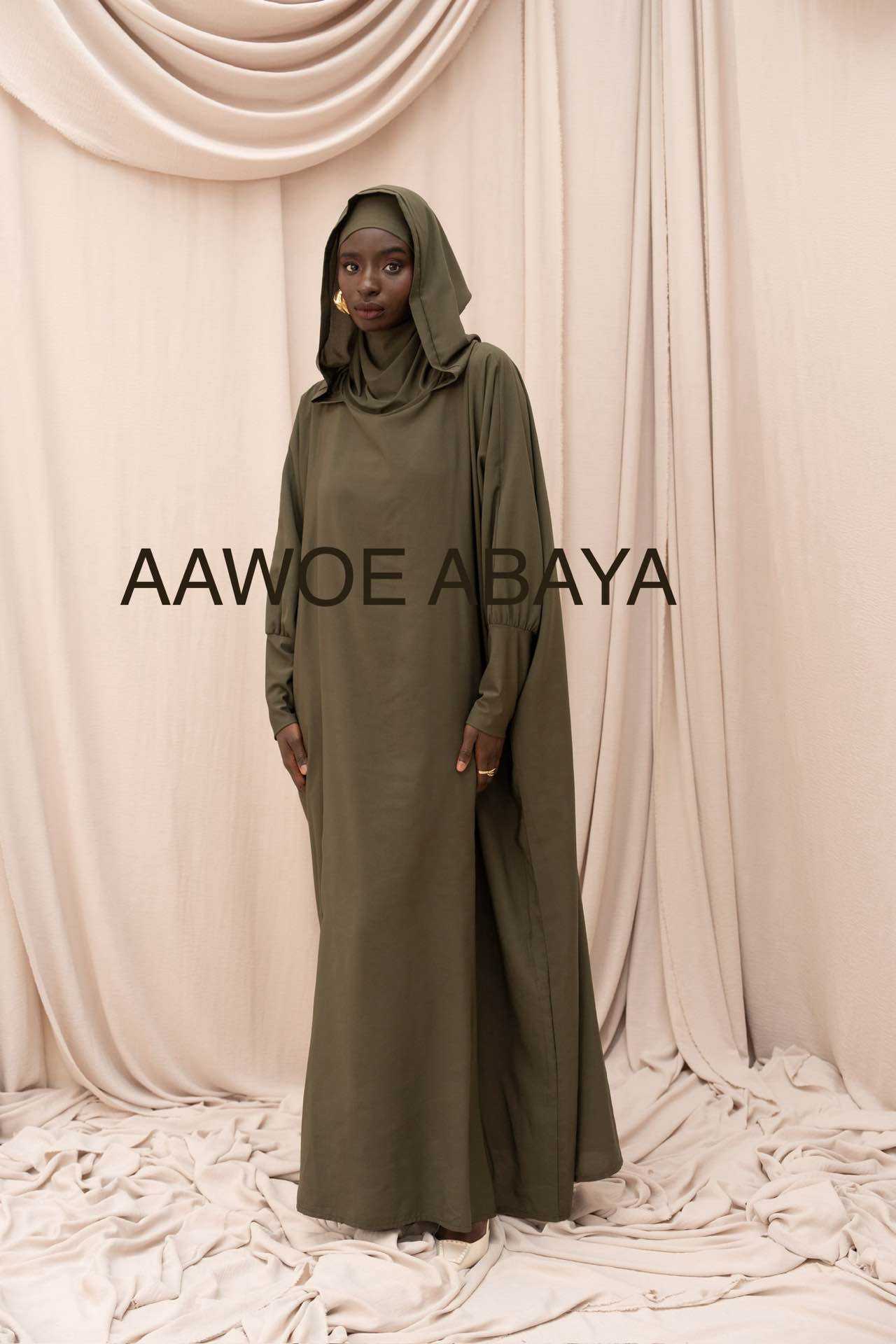 Aawoe Abaya - Vente Robe – femme - Jilbab Une Pièce avec Capuche - 011B-JIL0