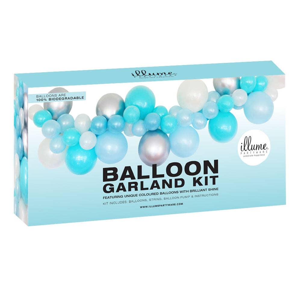 Illume Partyware - Wholesale DIY Craft Kit - Balloon Garland Kit DIY- Blue & Silver3