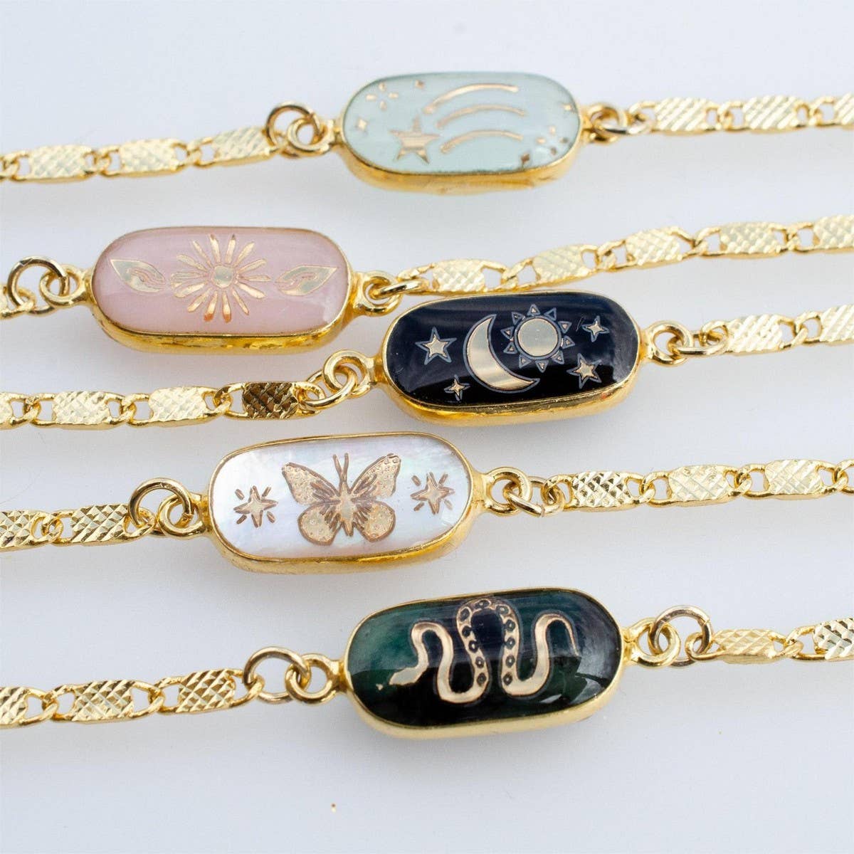 ACCITY - Wholesale Link & Chain Bracelet - Butterfly Star Moon Heart Snake Flower Bracelet_CWMM39066