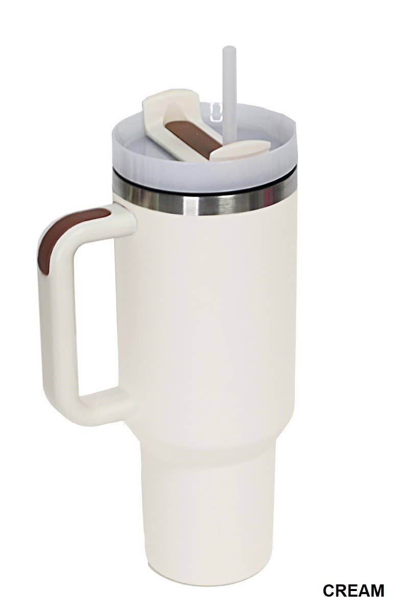 42POPS - Wholesale Insulated Mug/Tumbler - ",._ 40oz Stainless Steel Tumbler w/ Straw4