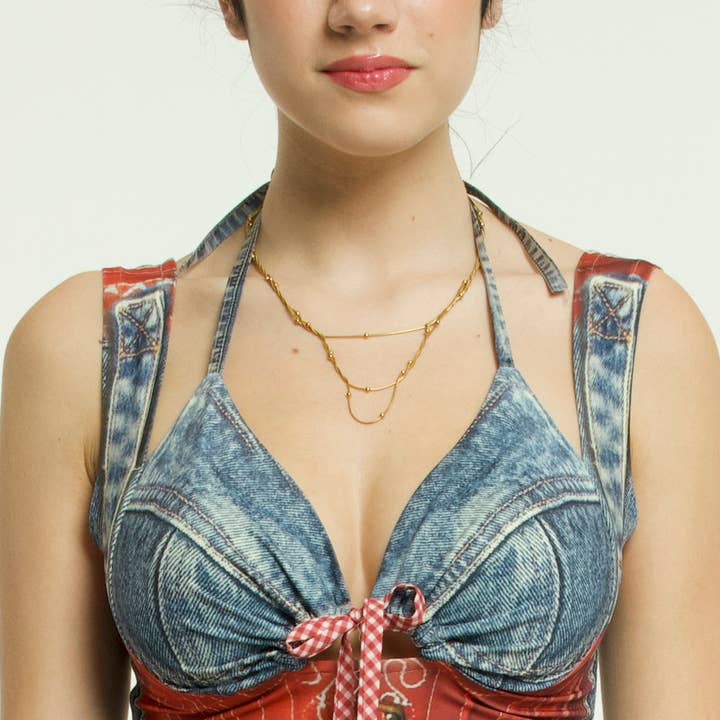 Blouse Western Rouge - Jeanious pour la vente par IPNG Design