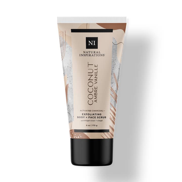 Coconut Ambre Vanille Duo Face + Body Scrub for wholesale by Natural Inspirations