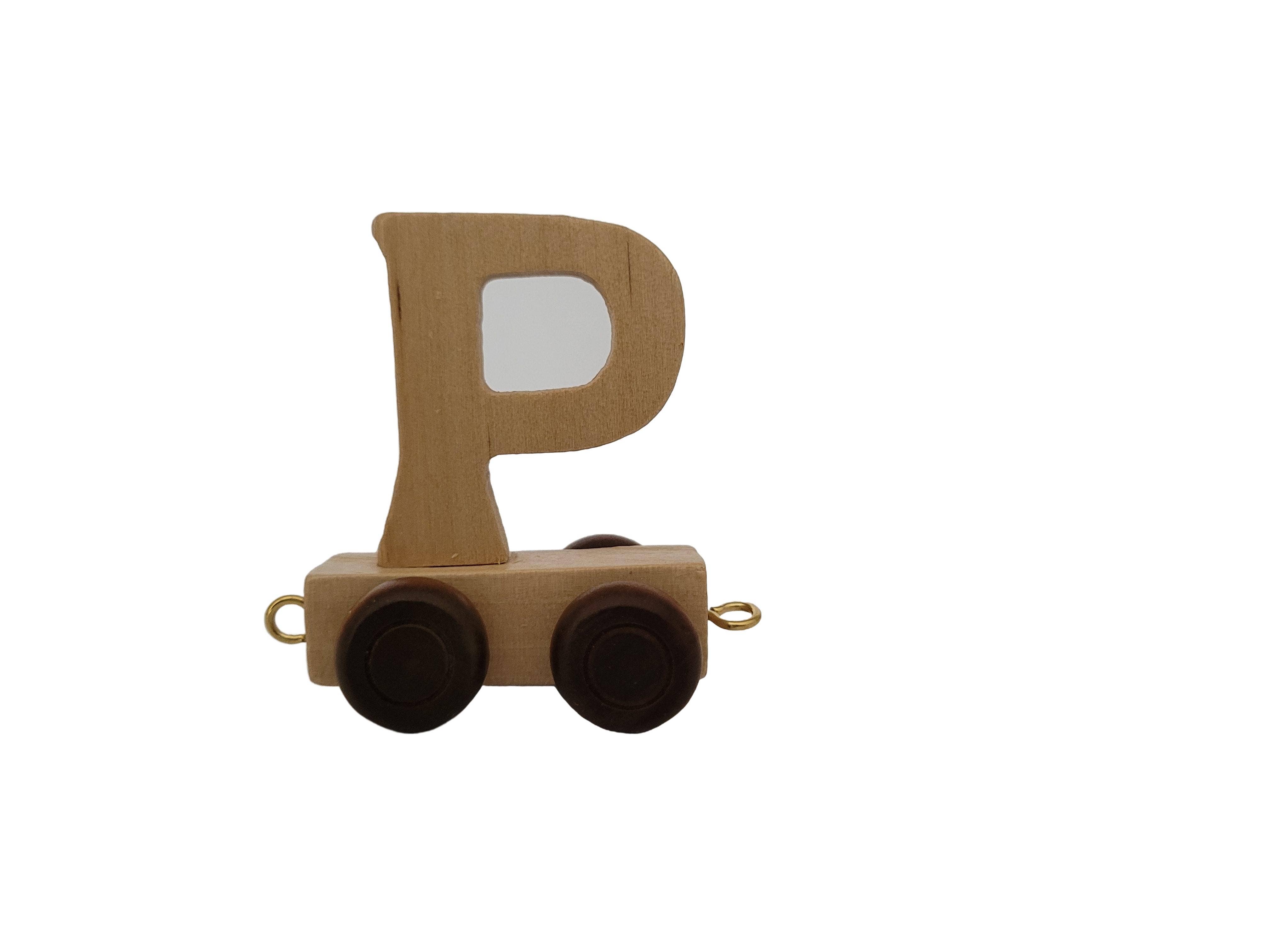 Ryan Town Toys & Gifts - Vente Jouet en bois – enfant - Lettres en bois A-Z - Train de prénom pour enfants (naturel)1