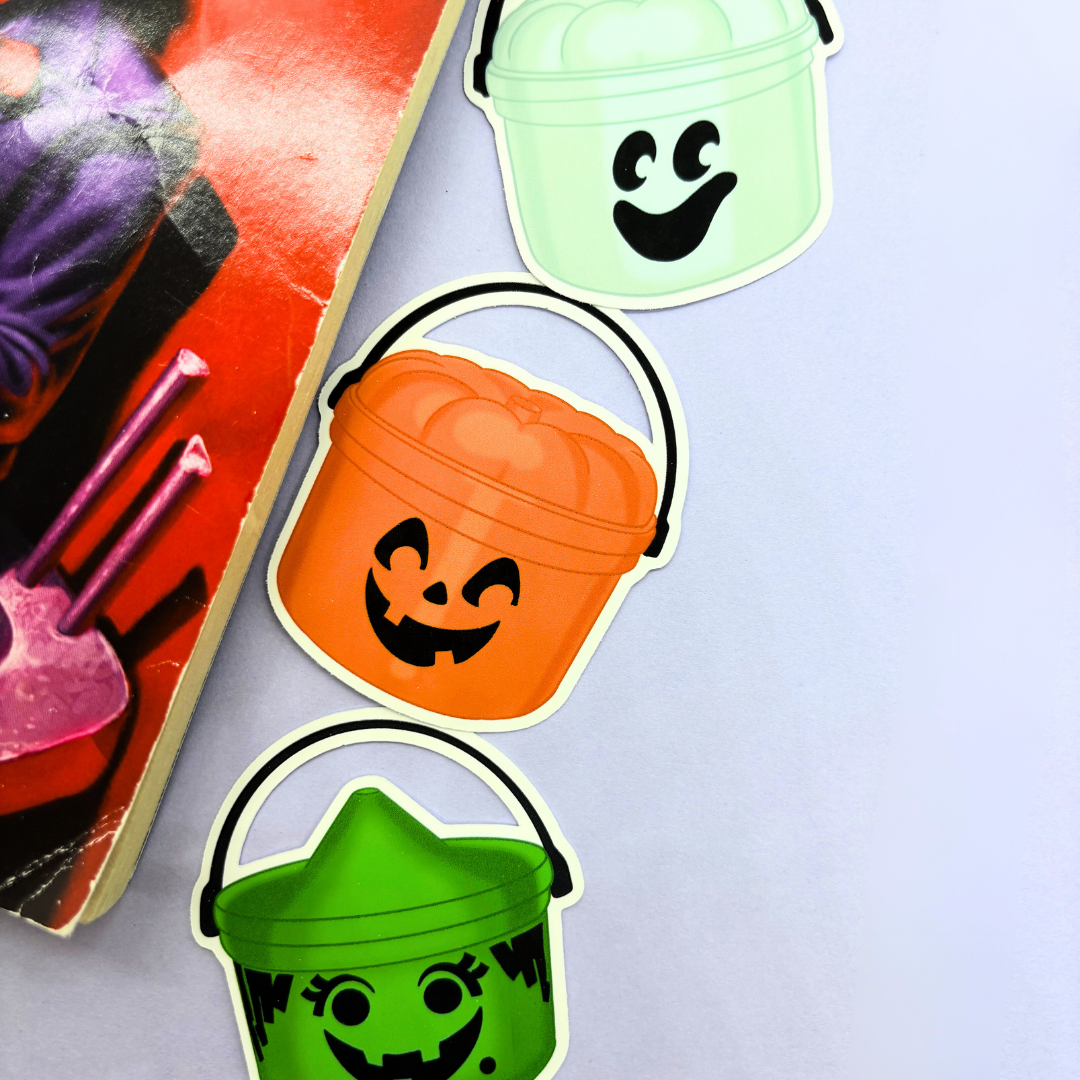 Kish B. Designs - Wholesale Sticker - 90's Halloween Buckets | Sticker Die Cut3