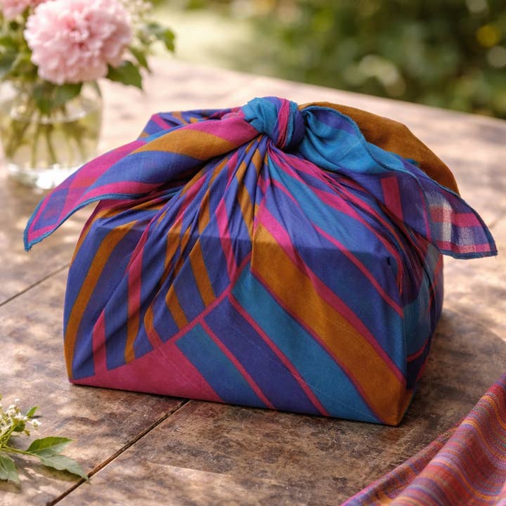 Upcyled Assorted Sari Gift Wrap | Gift Wrap | Silk Sari Wrap for wholesale by Fabrica Kraft