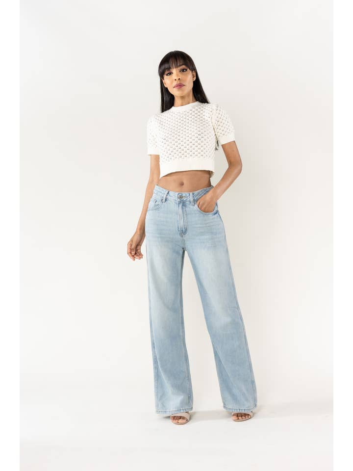 Nina Carter - Wholesale Jeans - Women's - Jean Lyocell Nina Carter large straight high waist T0018