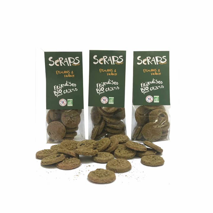 Scraps Gourmet - Wholesale Pet Treats - Dog - SCRAPS ORGANIC CANDIES IN SMALL BAGS of 40g or 60g