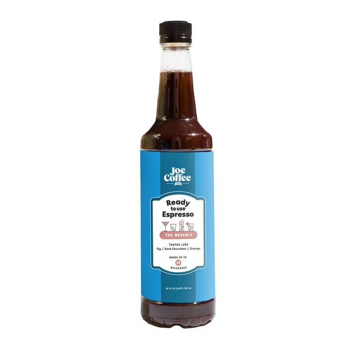 Joe Coffee Company - Wholesale Instant Coffee/Espresso - Ready to Use Espresso Specialty Coffee Concentrate, 25 fl oz Bottle, Kosher