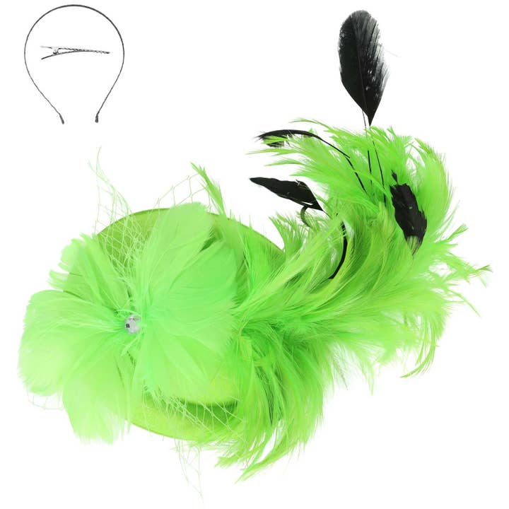 SP Sophia Collection - Wholesale Fascinator Hat - Women's - 3-Piece Bow Netted Fascinator Headband and Clip