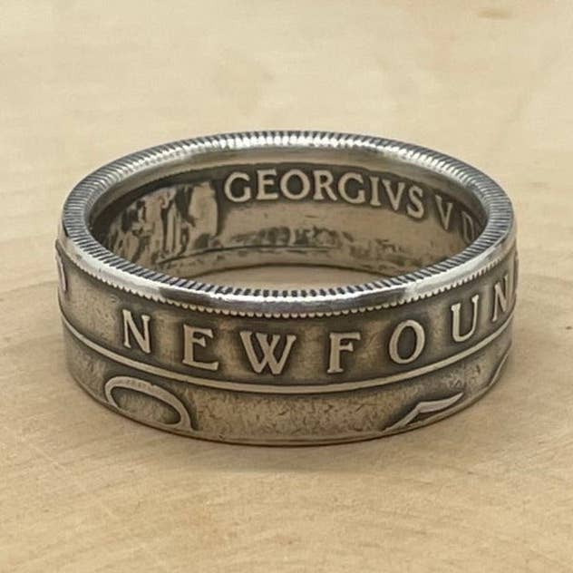Newfoundland 50 Cents Silver Coin Ring for wholesale by Mountainstruck Coin Rings and Jewelry