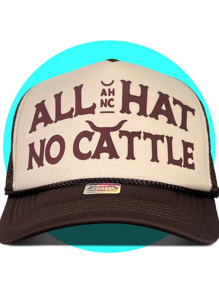 Casquette All Hat No Cattle Trucker pour la vente par Trash Flowers Trucker Hats