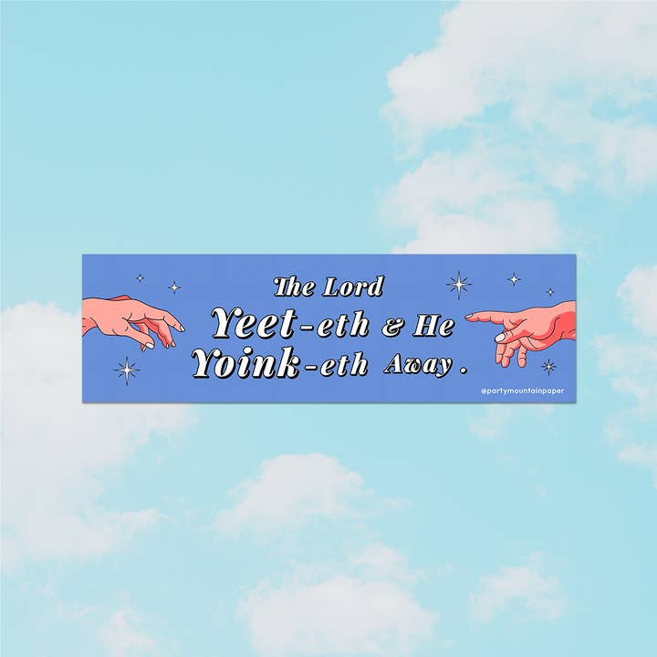 Party Mountain Paper co. - Wholesale Sticker - Yoink-eth & Yeet-eth Bumper Sticker | Last Chance