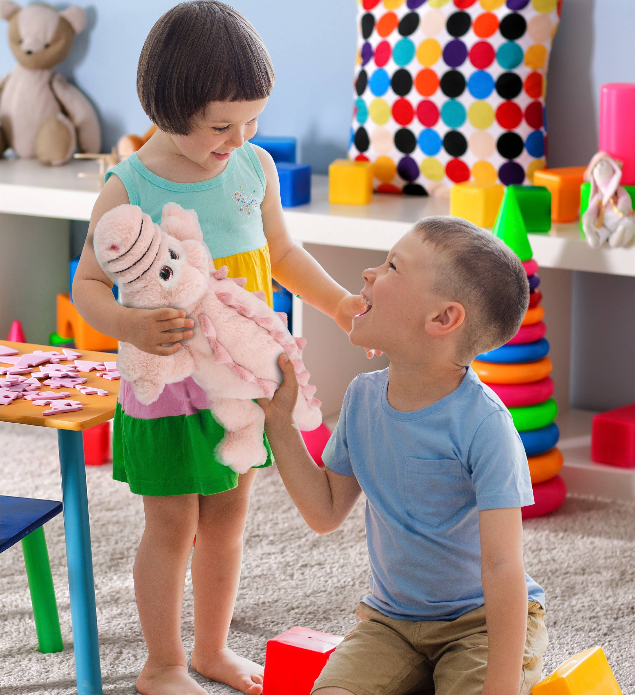 Cota Global - Wholesale Stuffed/Plush Toy - Kids & Baby - Super-Soft Plush - Pink Alligator Small 14"5