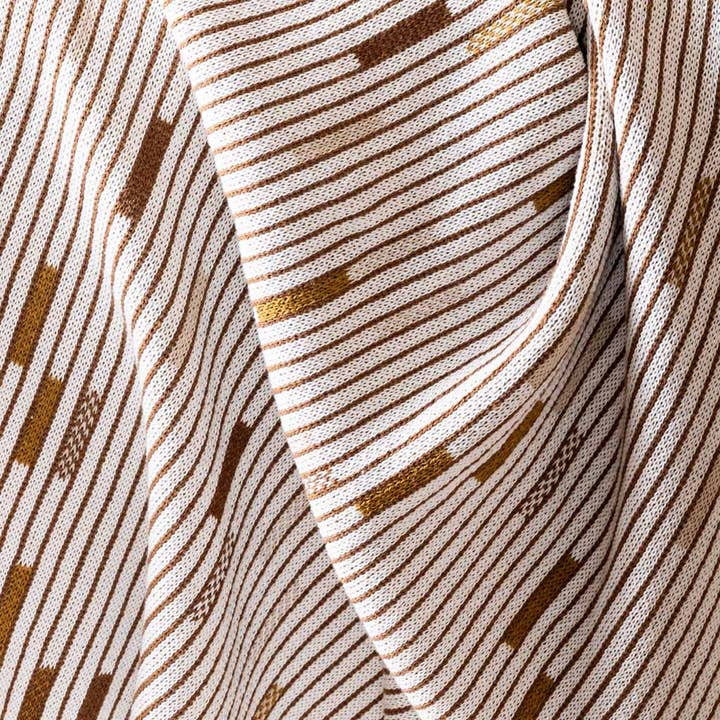 In2Green - Wholesale Throw Blanket - Cotton Sustainable Knit Striped | Geometric Throw Blanket - Matrix by Elodie Blanchard1