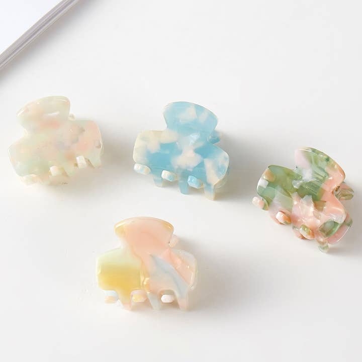 Colorful Pearlized Assorted Mini Claw Hair Clip for wholesale on Faire