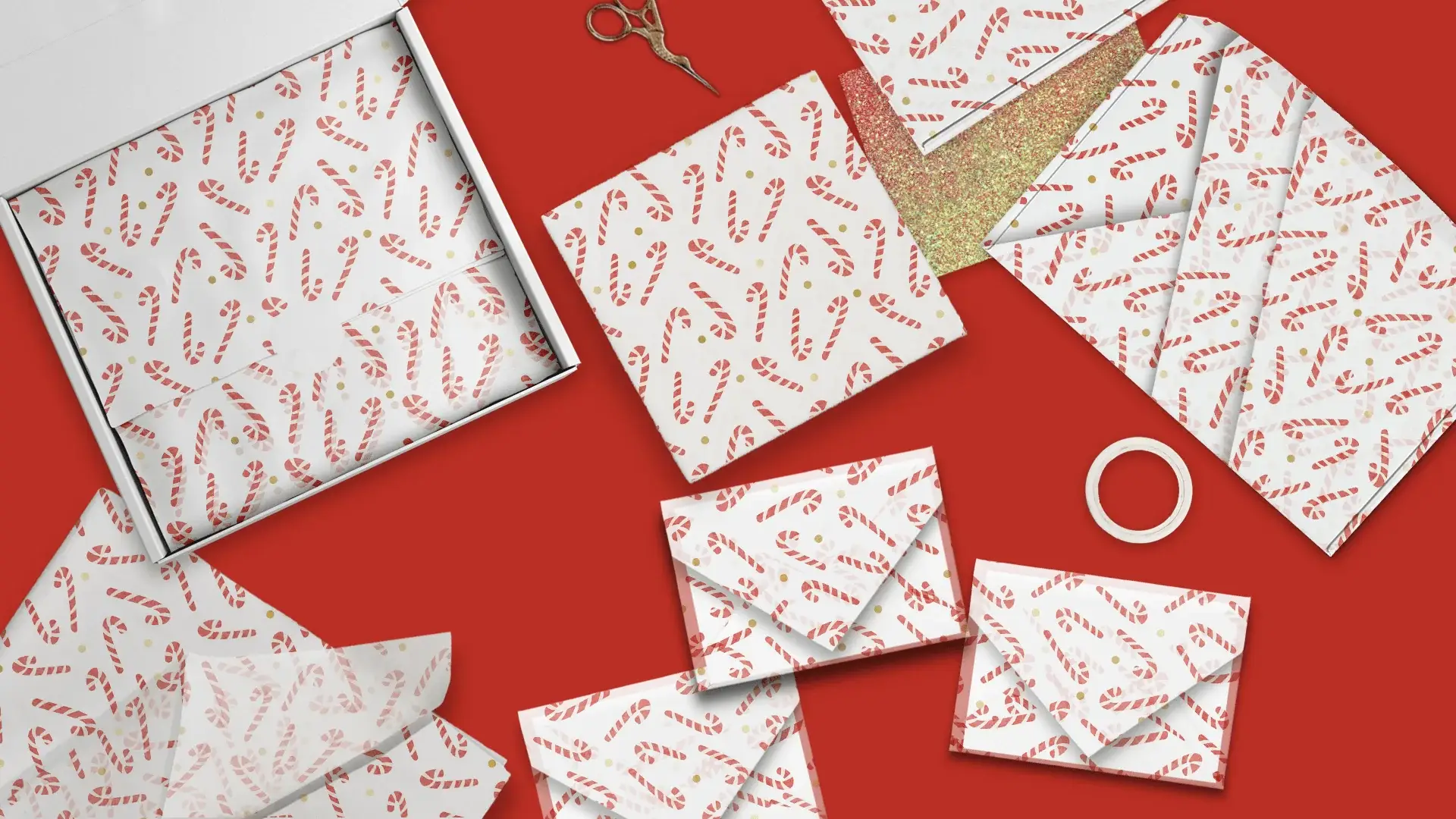 Eleven Fashion – wholesale Tissue paper – Candy Cane Designer Printed Tissue Paper5