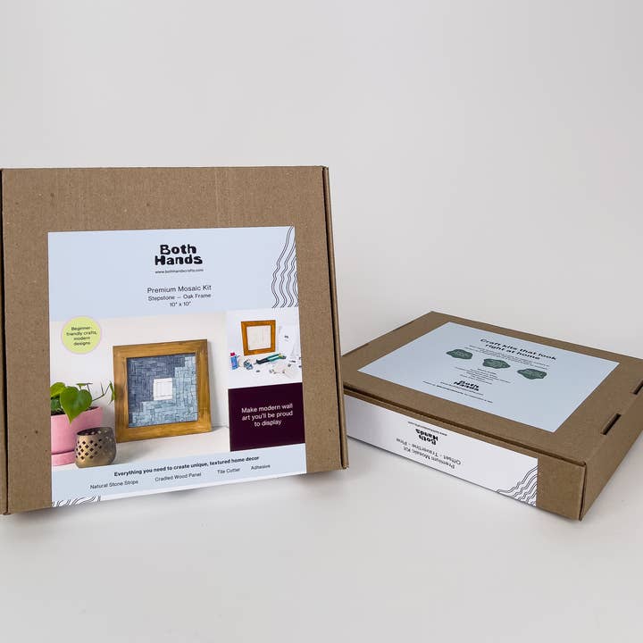 Both Hands Crafts - Wholesale DIY Craft Kit - "Stepstone - Oak" - Beginner Mosaic Kit - Wall Art4