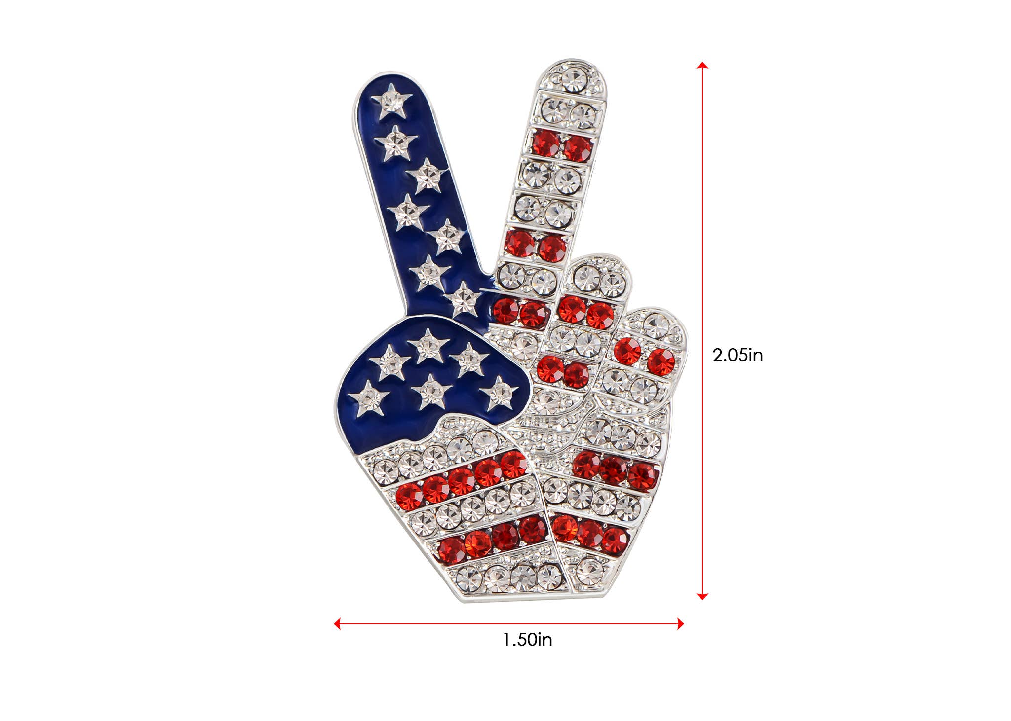 AK Brand – Großhandel Broschen – Brosche mit amerikanischer Flagge der USA, 4. Juli115