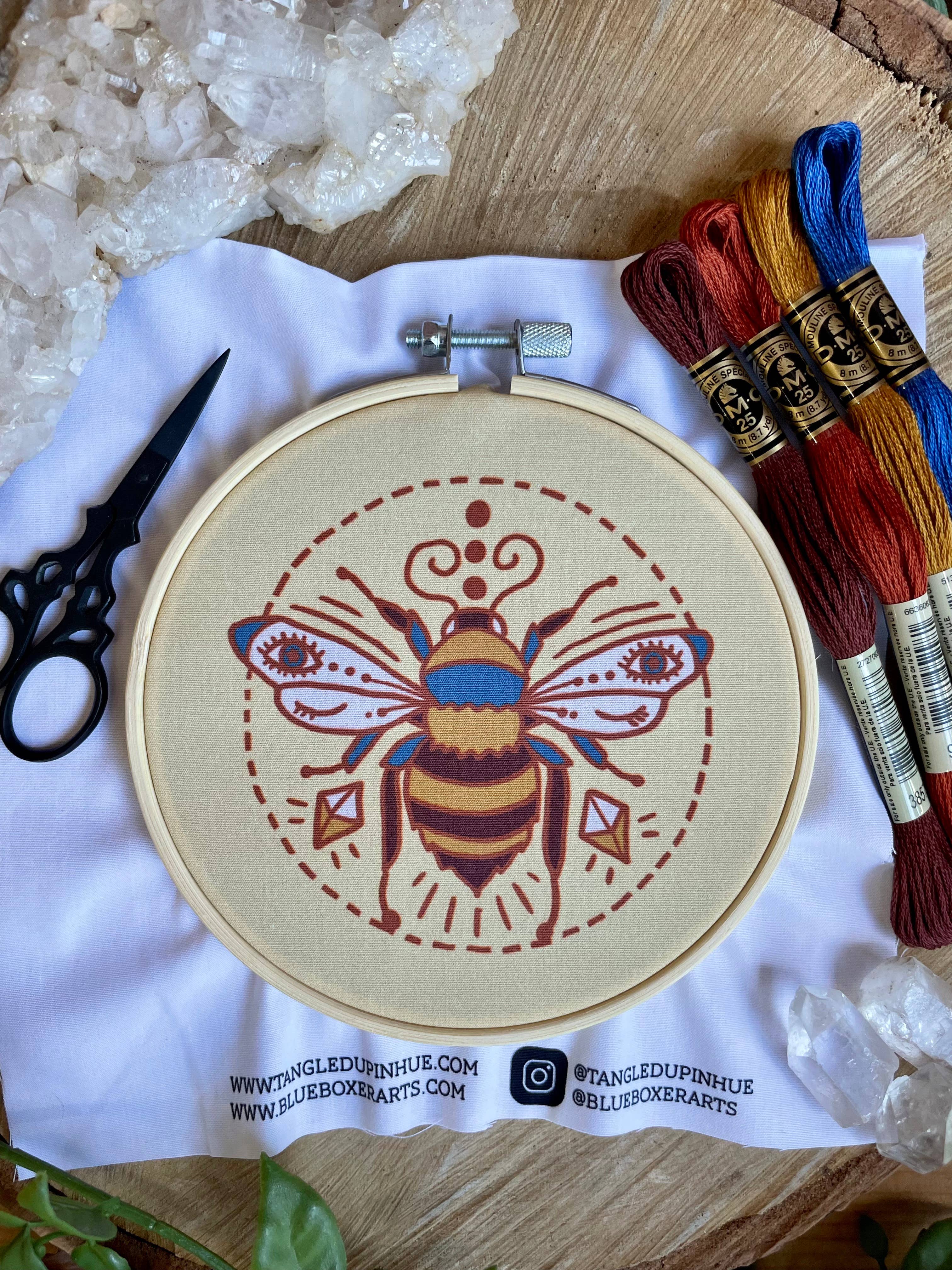 Tangled Up In Hue - Wholesale Embroidery/Cross Stitch Supplies - DIY Stitch Kit - Winking Bee Embroidery Kit2