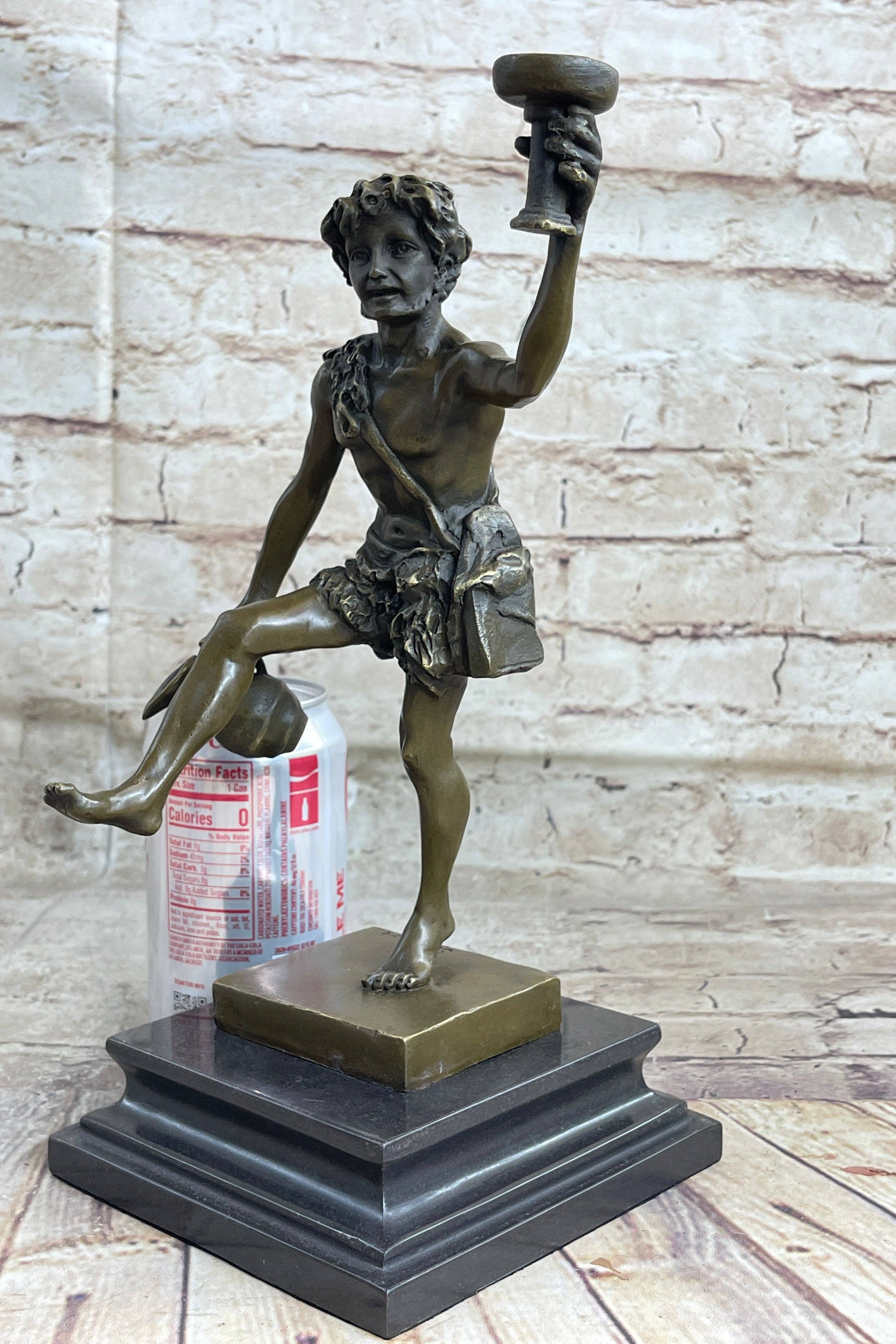 Bronzhaus - Wholesale Sculpture - Greek Roman God of Wine Dionysus Bacchus Bronze Sculpture Statue on Marble Base1