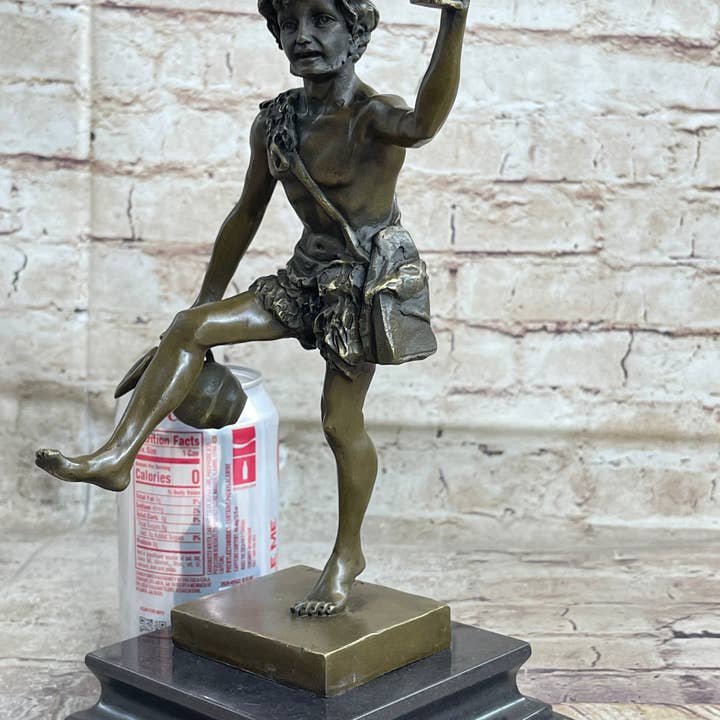 Bronzhaus - Wholesale Sculpture - Greek Roman God of Wine Dionysus Bacchus Bronze Sculpture Statue on Marble Base1