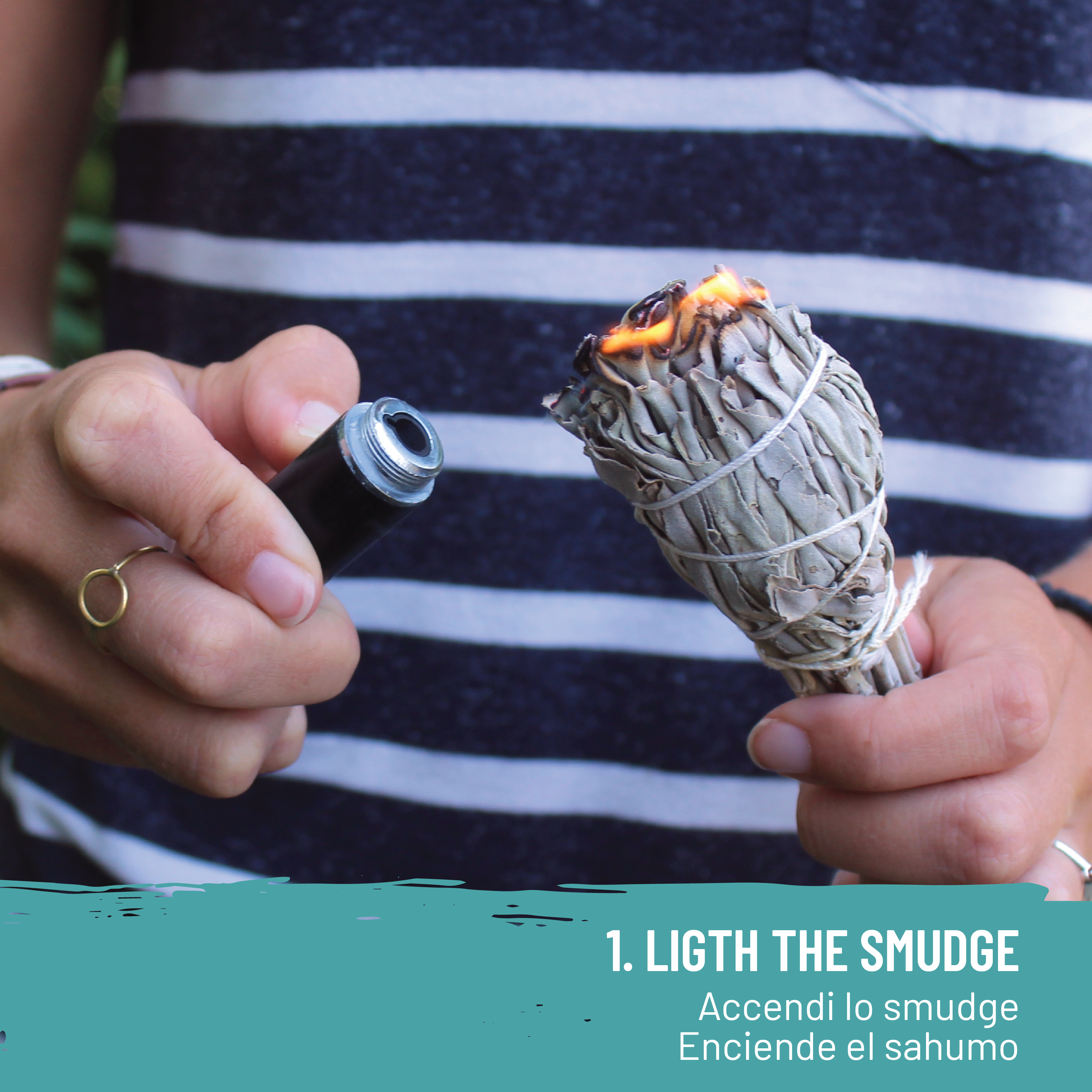 Herborea srl - Wholesale Sage Bundle - Palo Santo Kit - White Sage Smudge and 5 Palo Santo Sticks3