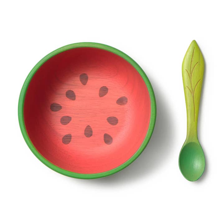 Little Concepts Distribution Ltd – wholesale Dinnerware set – Kids & Baby – Oli&Carol Wally the Watermelon Bowl & Spoon Set