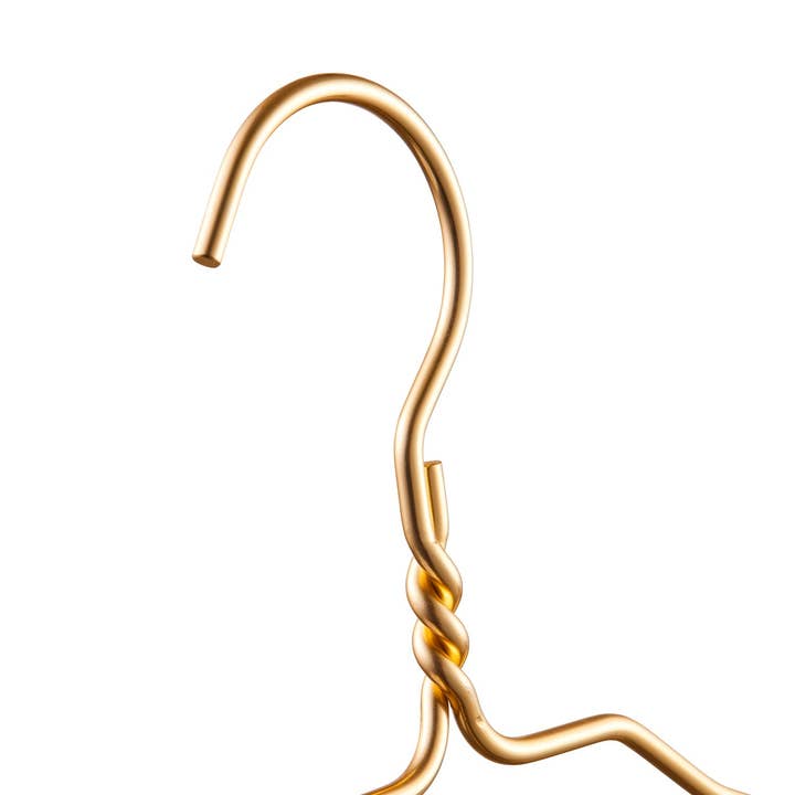 DEILSY - Venta al por mayor Percha para la ropa - Perchas de Aluminio Dorado para Niños (5 Piezas por Funda de Papel)