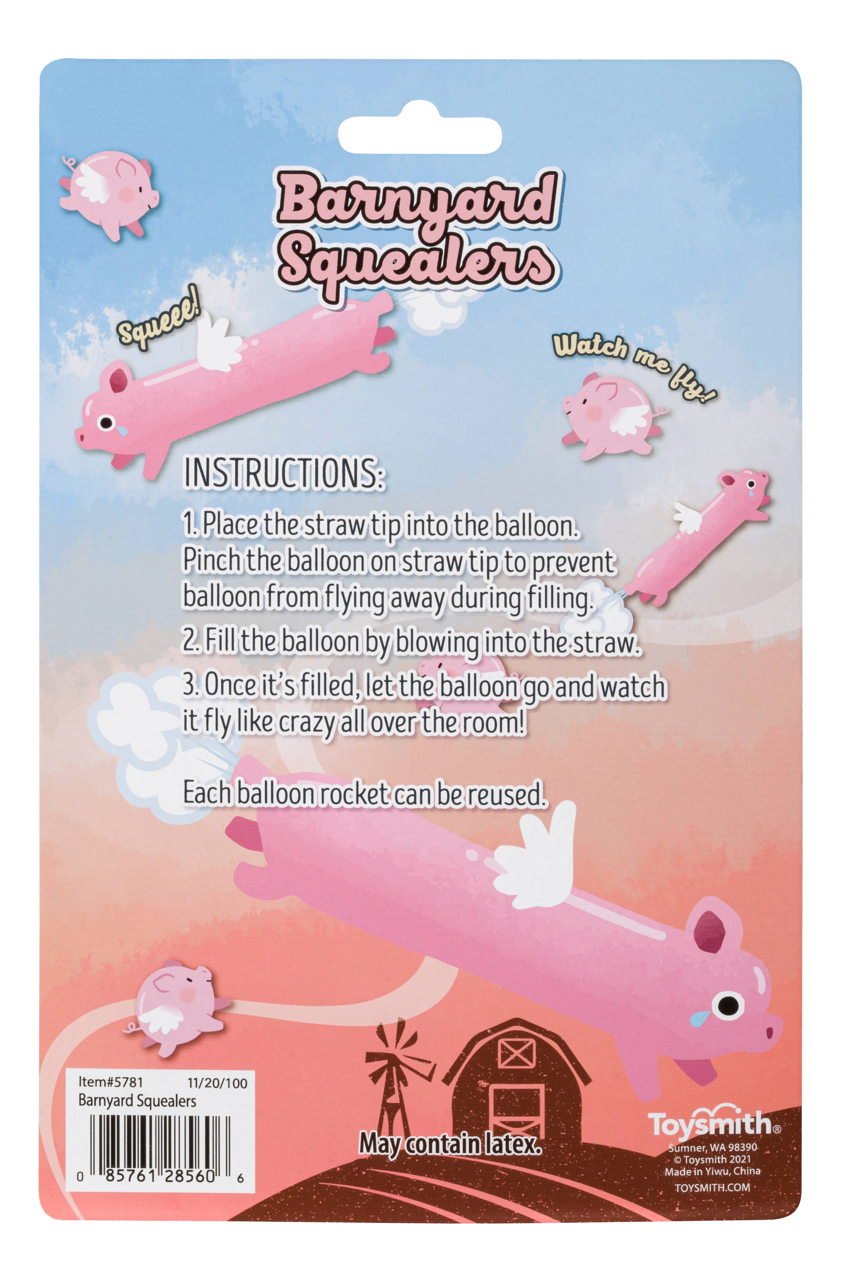 Toysmith - Wholesale Balloon - Farm Fresh Barnyard Squealer Balloons That Squeal & Fly2