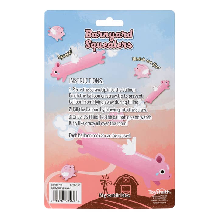 Toysmith - Wholesale Balloon - Farm Fresh Barnyard Squealer Balloons That Squeal & Fly2