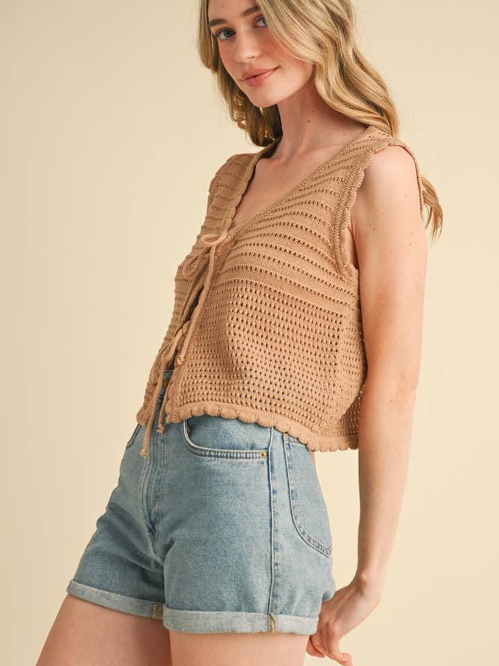 &MERCI – wholesale Tröjväst – Dam – TIE FRONT TRÖJVÄST MSW108728