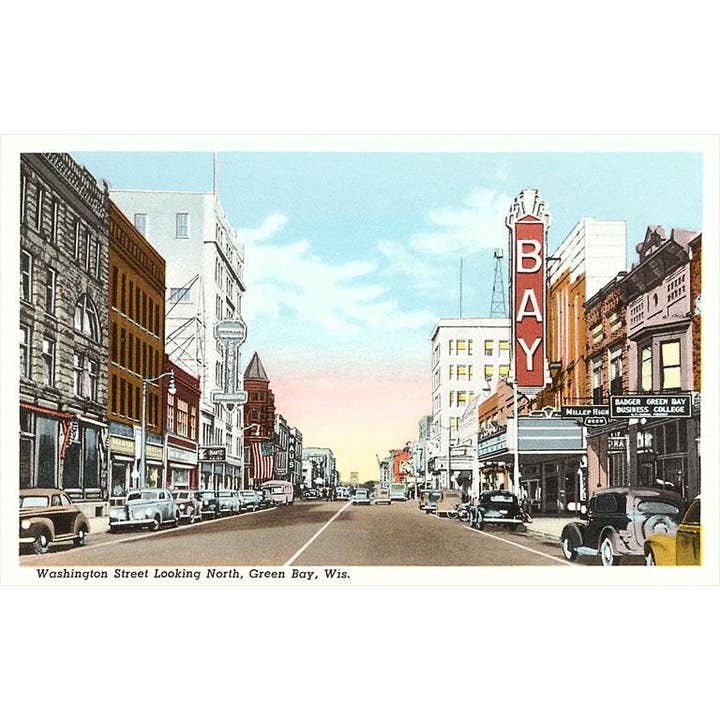 Magnet WI-276 Washington Street, Green Bay, Wisconsin for wholesale by Found Image Press