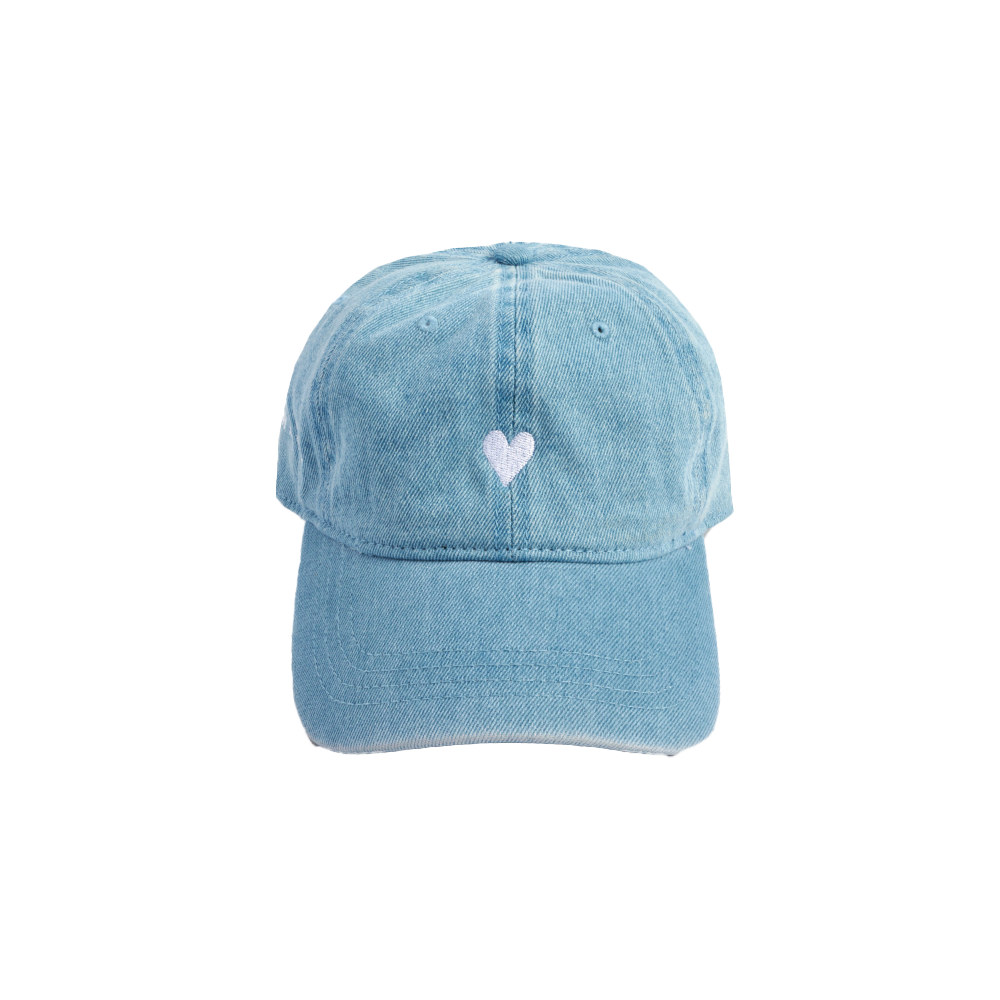 Atticus Poetry - Wholesale Baseball Cap - Unisex - Denim Dad Hat - Embroidered Heart Cap5
