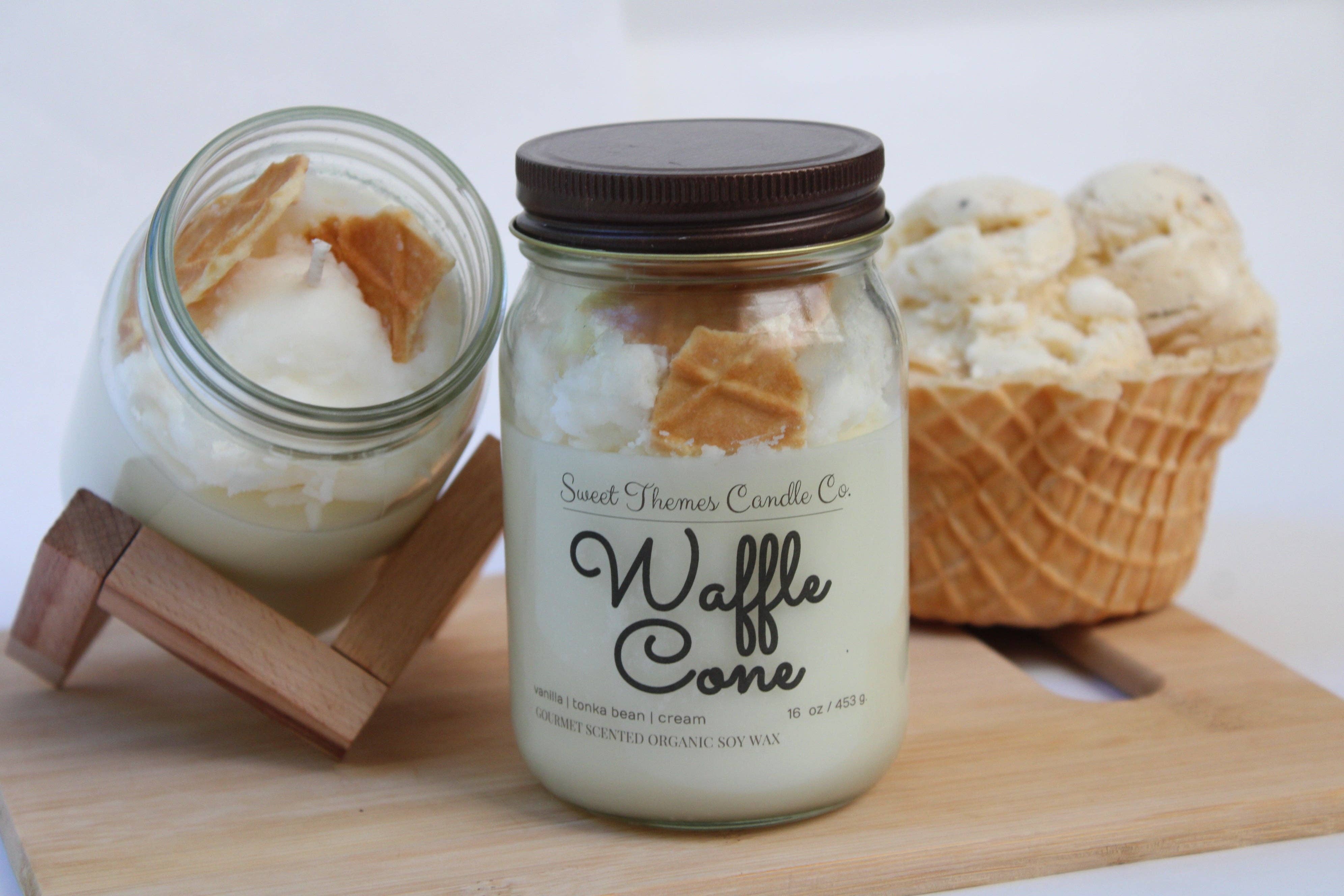 Sweet Themes Candle Co. - Vente Bougie en bocal - Cône gaufré6